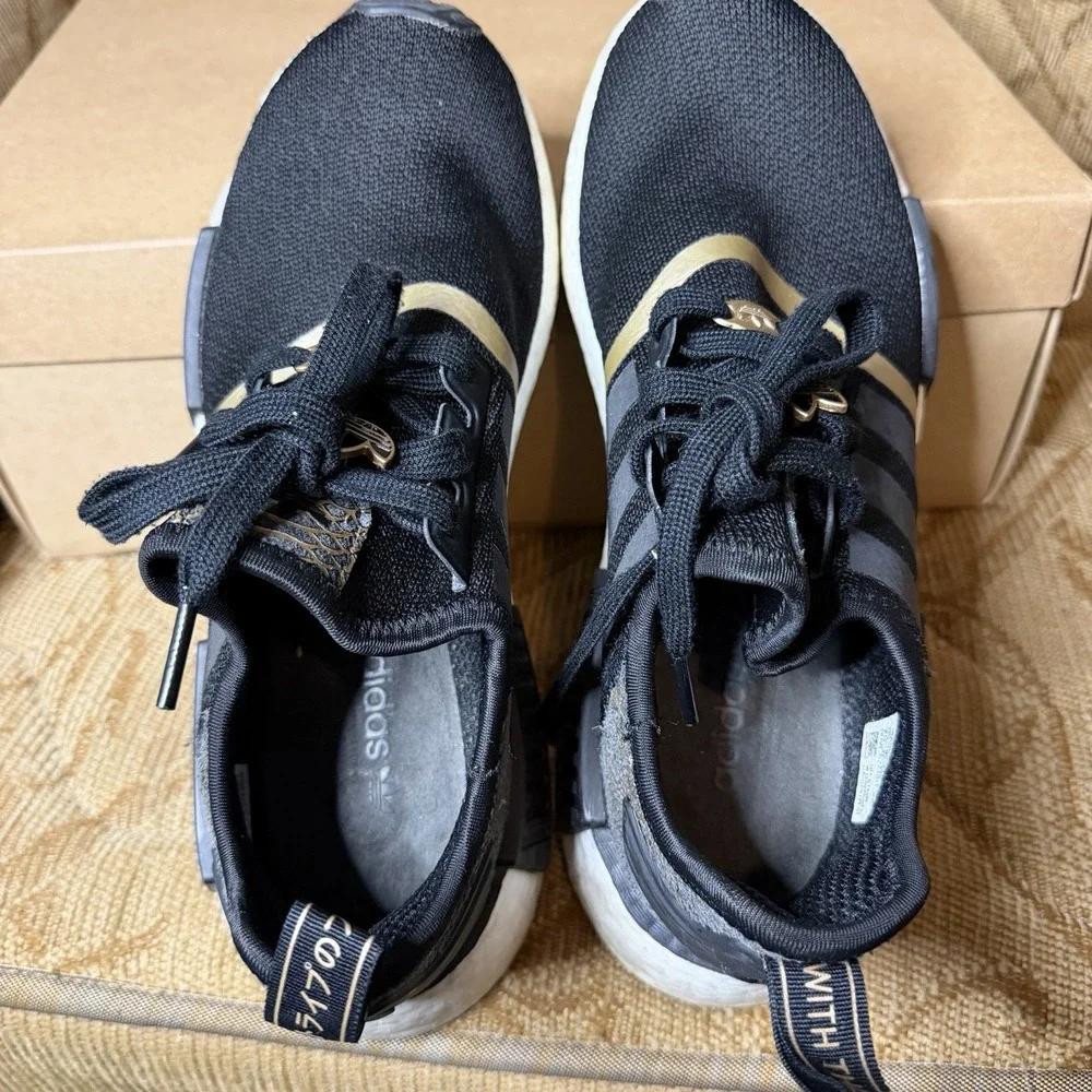 Adidas NMD_R1 Shoes Womens Size 7.5 Black Animal Print Sneakers GY6300